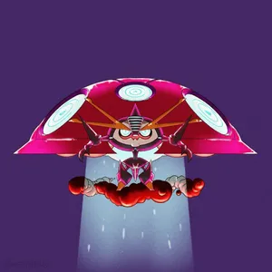 Gigantamax Orbeetle On Purple Background Wallpaper