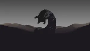 Gigantic Sandworm In Dune Wallpaper