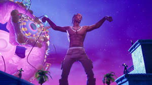 Gigantic Travis Scott Fortnite Skin Character Wallpaper