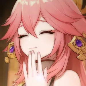 Giggling Yae Miko Pfp Wallpaper