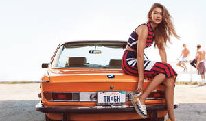 Gigi Hadid Tommy Hilfiger Wallpaper