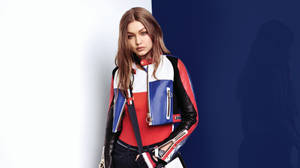 Gigi Hadid Tommy Hilfiger Colored Blazer Wallpaper