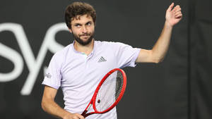 Gilles Simon And Thumbs Up Wallpaper