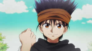 Ging Freecss: The Master Hunter In His Iconic Red Trench Coat And Green Hair Wallpaper