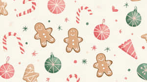 Gingerbread_and_ Holiday_ Candies_ Pattern Wallpaper