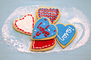 Gingerbread Heart Cookies Wallpaper