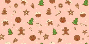 Gingerbread_ Holiday_ Pattern Wallpaper
