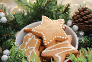 Gingerbread Star Cookies Wallpaper