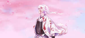 Gintama Oboro Pink Sakura Backdrop Wallpaper