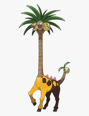 Girafarig And Exeggutor Fusion Wallpaper
