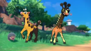 Girafarig And Farigiraf Back-to-back Wallpaper