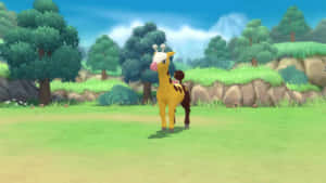 Girafarig Grazing Wallpaper