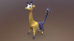 Girafarig Imitation Wallpaper