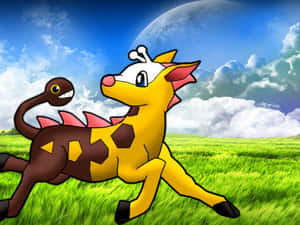 Girafarig Playing Wallpaper