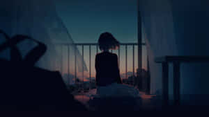 Girl At Night Vulnerable Wallpaper