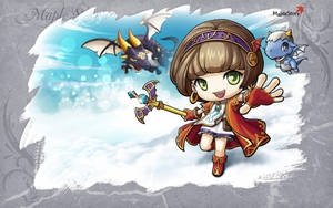 Girl Holding Sword Maplestory Wallpaper