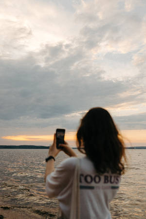 Girl In Nature Iphone Wallpaper