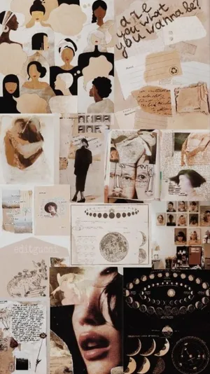 Girl Magazine Aesthetic Collage Wallpaper