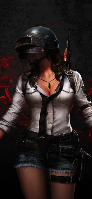 Girl Player Skin Pubg Iphone Wallpaper