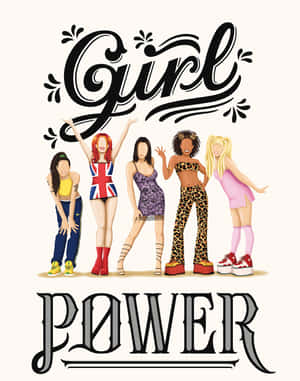 Girl Power Illustration Wallpaper