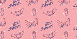 Girl Power Pattern Illustration Wallpaper