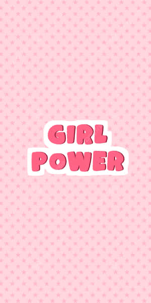 Girl Power Pink Stars Background Wallpaper