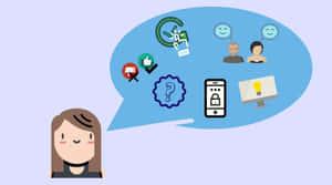 Girl Speaking From Her Empirical Learning Wallpaper