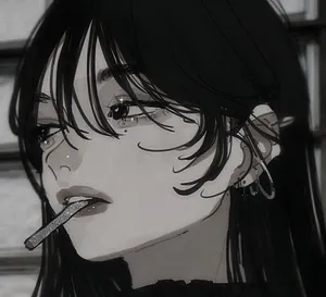 Girl With Cigarette Dark Aesthetic Anime Pfp Wallpaper