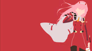 Girl With Pink Hair Carrying Something On Her Lateral Shoulder Wallpaper
