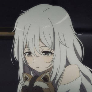 Girl With Racoon Sad Pfp Wallpaper