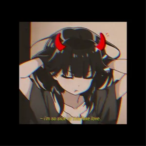 Girl With Red Horns Dark Aesthetic Anime Pfp Wallpaper