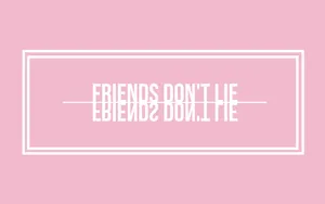Girls Pink Aesthetic Friends Quote Wallpaper