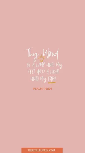 Girly Bible Verse In Basic Theme Wallpaper