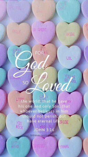 Girly Bible Verse With Colorful Heart Wallpaper