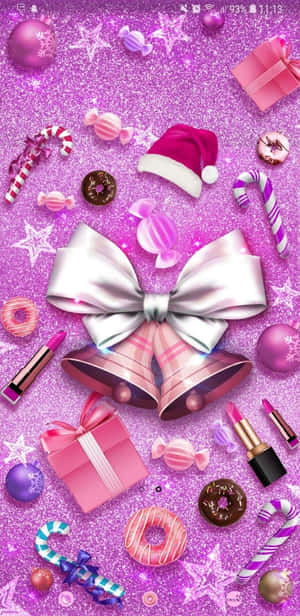 Girly Christmas Celebration Sparkle.jpg Wallpaper