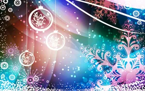 Girly_ Christmas_ Ornaments_ Background Wallpaper