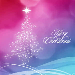 Girly Christmas Tree Abstract Background Wallpaper