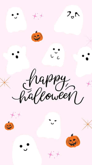 Girly Cute Halloween Ghosts Wallpaper