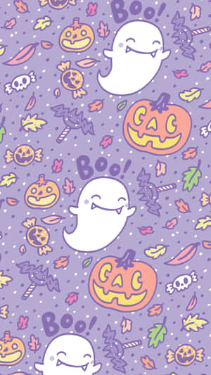 Girly_ Cute_ Halloween_ Pattern Wallpaper