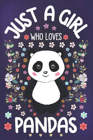 Girly Cute Panda Floral Journal Wallpaper