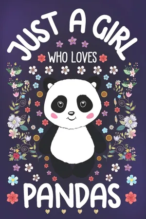Girly Cute Panda Floral Journal Wallpaper