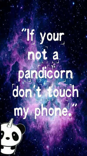 Girly Cute Panda Pandicorn Nebula Wallpaper