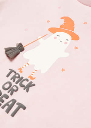 Girly Ghost Halloween Cute Illustration Wallpaper