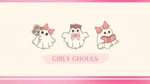 Girly_ Ghouls_ Halloween_ Illustration Wallpaper