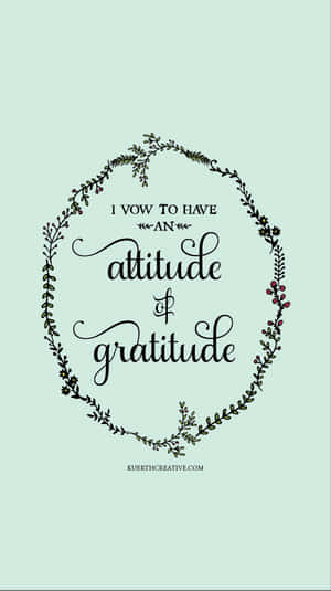 Girly Gratitude Mint Wallpaper