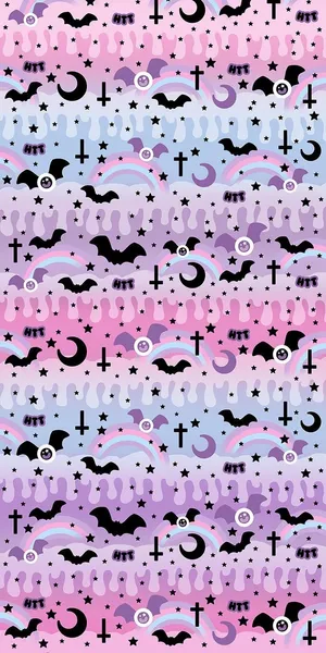 Girly Halloween Pattern Wallpaper