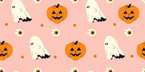 Girly Halloween Pattern Wallpaper