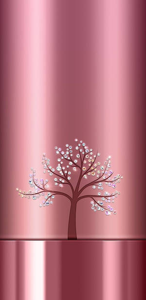 Girly Metallic Pink Art Wallpaper