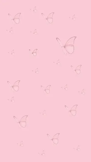 Girly Phone Pink Butterflies Wallpaper