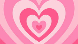 Girly Pink Wildflower Heart Wallpaper